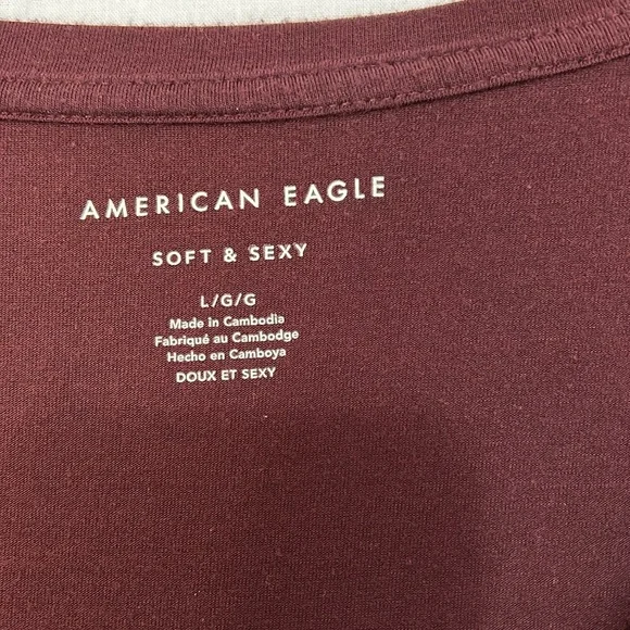 American Eagle burgundy top - Picture 3 of 6